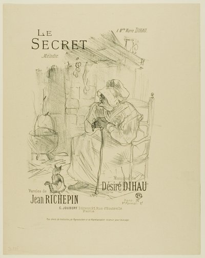 Das Geheimnis, aus Mélodies de Désiré Dihau von Henri de Toulouse Lautrec