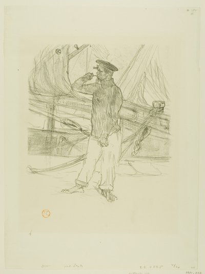 Der geräucherte Hering, aus Mélodies de Désiré Dihau von Henri de Toulouse Lautrec