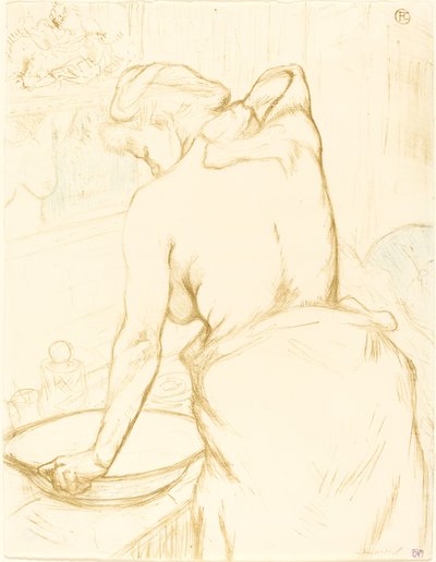 Frau wäscht sich Femme qui se lave, 1896 von Henri de Toulouse Lautrec