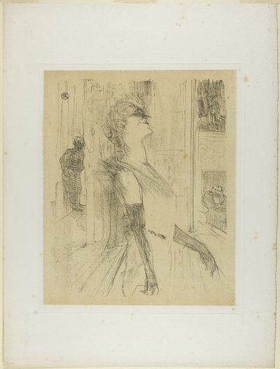 Yvette Guilbert auf der Bühne, aus Yvette Guilbert von Henri de Toulouse Lautrec