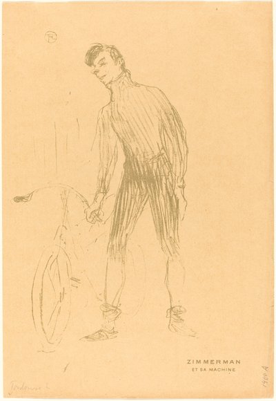 Zimmermann und seine Maschine von Henri de Toulouse Lautrec