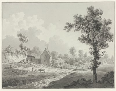 Landschaft mit einer Wassermühle an einem Bach von Henricus Josephus Antonissen