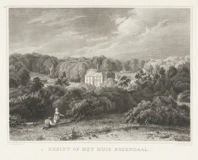 Ansicht des Landguts und Schlosses Rosendael von Henricus Wilhelmus Couwenberg