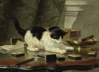 Die Katze beim Spielen, ca. 1860-1878 von Henriëtte Ronner Knip