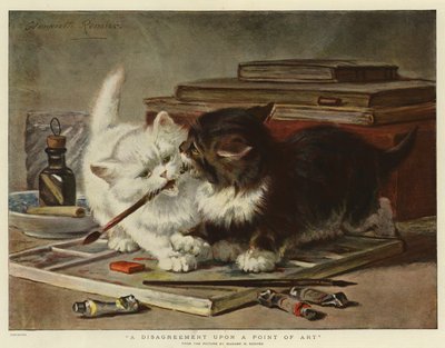 Eine Meinungsverschiedenheit über einen Kunstpunkt von Henriëtte Ronner Knip