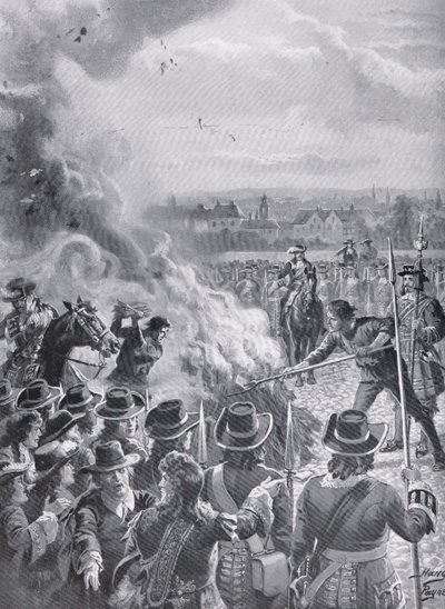 Das Verbrennen von Blounts Pamphlet durch den Henker von Henry A. Payne