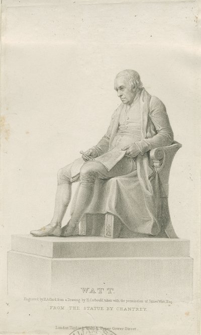 Handsworth - Denkmal von James Watt: Punktierstich, nd [?19. Jh.] (Druck) von Henry Adlard