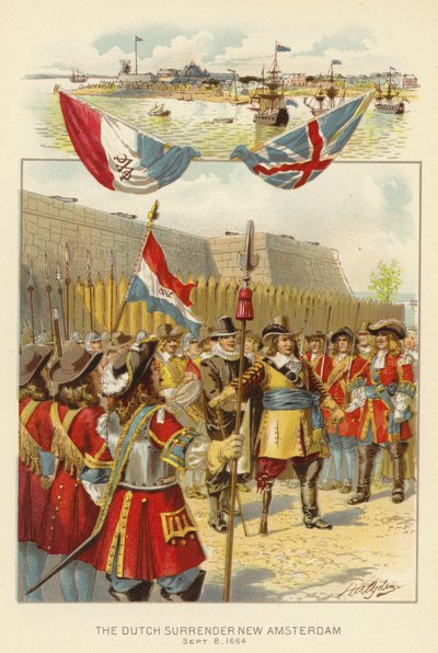 Die Niederländer kapitulieren in Neu-Amsterdam, 8. September 1664 von Henry Alexander (after) Ogden