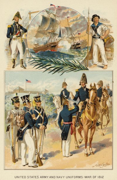 Uniformen der US-Armee und Marine, Krieg von 1812 von Henry Alexander (after) Ogden