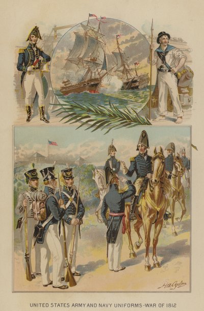 Uniformen der US-Armee und -Marine - Krieg von 1812 von Henry Alexander (after) Ogden