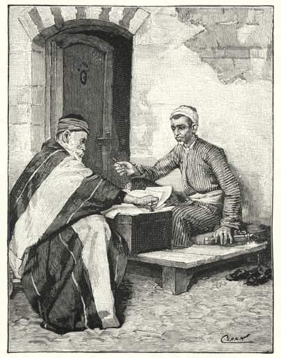 Ein östlicher Schreiber, der einen Brief versiegelt von Henry Andrew Harper