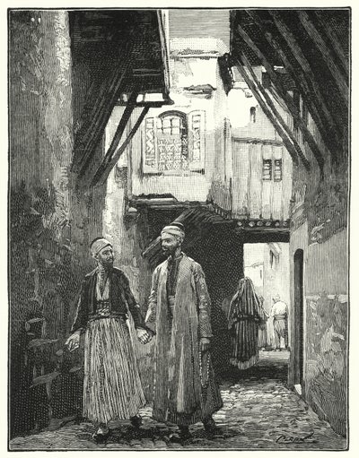 Straße in Damaskus (Lithografie) von Henry Andrew Harper