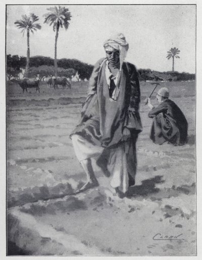 Bewässerung mit dem Fuß in Gizeh, Ägypten von Henry Andrew Harper