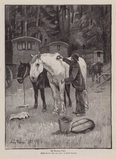 Die Morgentoilette (Gravur) von Henry Bailey