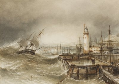 Der Eingang zum Hafen von Scarborough von Henry Barlow Carter