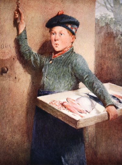 Der Ruf des Fischhändlers (Aquarell auf Papier) von Henry Benjamin Roberts