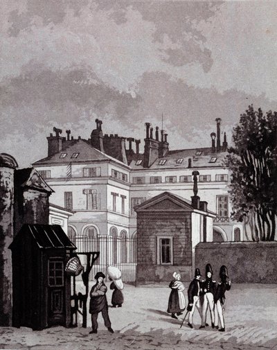 Ansicht der Polytechnischen Schule im 18. Jahrhundert. Gravur von Berthoud von Henry Berthoud