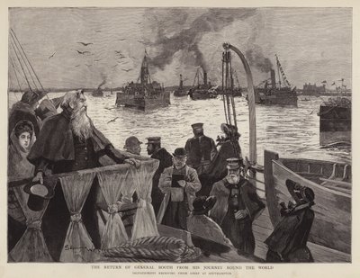 General William Booth, britischer Gründer der Heilsarmee, kehrt nach seiner Weltreise nach Southampton zurück von Henry Charles Seppings Wright