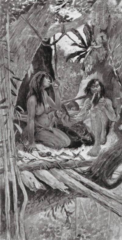 Prähistorische chinesische Baumwohner von Henry Charles Seppings Wright