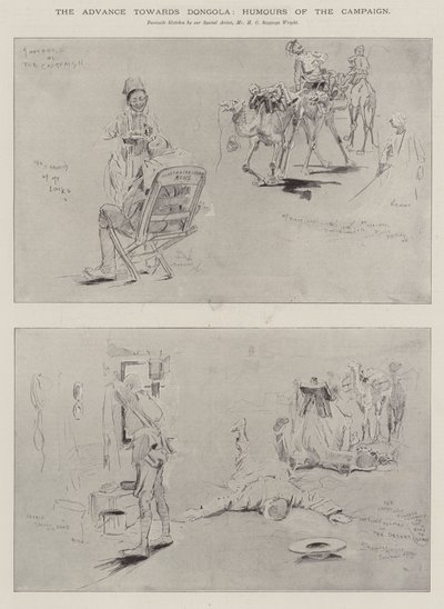 Der Vormarsch nach Dongola, Humor der Kampagne von Henry Charles Seppings Wright