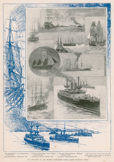 Die Royal Navy im viktorianischen Zeitalter: die Entwicklung des Schlachtschiffs während der Regierungszeit der Königin von Henry Charles Seppings Wright