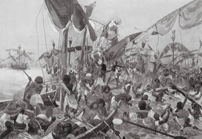 Die Seeschlacht bei Pelusium von Henry Charles Seppings Wright