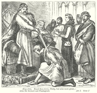 König Johann (Gravur) von Henry Courtney (after) Selous