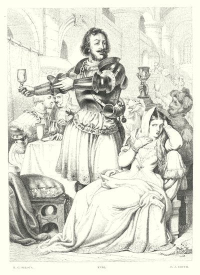 Lord Byrons Childe Harold, Canto III, Strophe 48 von Henry Courtney (after) Selous