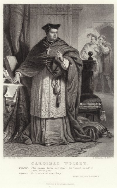 Kardinal Wolsey, Heinrich VIII, Akt 3, Szene 2 von Henry Courtney Selous