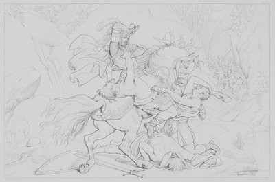 Episode aus dem Leben von Robert Bruce, nach Sir Walter Scott von Henry Courtney after Selous