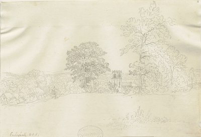 Eccleshall Village: Federzeichnung, undatiert [1788-1855] von Henry Curzon Allport