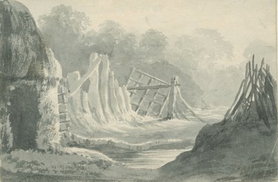 Lichfield - Edial: Sepia-Waschzeichnung, undatiert [1788-1855] von Henry Curzon Allport