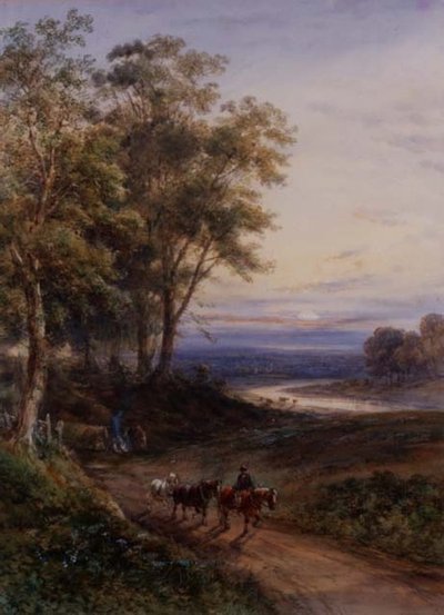 Das Holzfällerteam bei Sonnenuntergang von Henry Earp