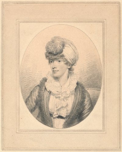 Porträt einer jungen Dame mit Turban von Henry Edridge