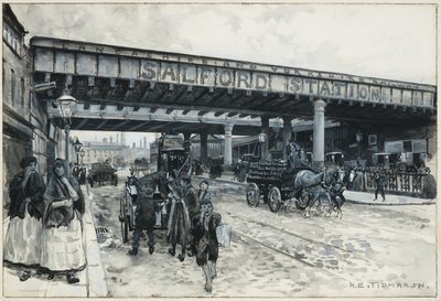 Salford Bahnhof, New Bailey Street von Henry Edward Tidmarsh