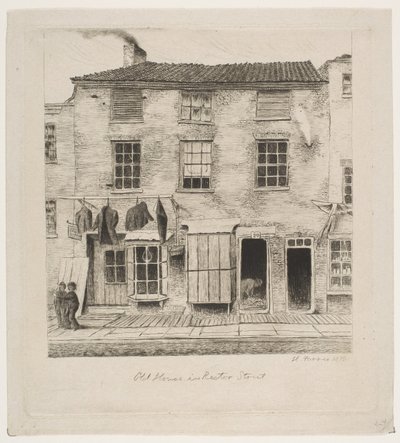 Altes Haus in der Rector Street aus Szenen des alten New York, 1870 von Henry Farrer