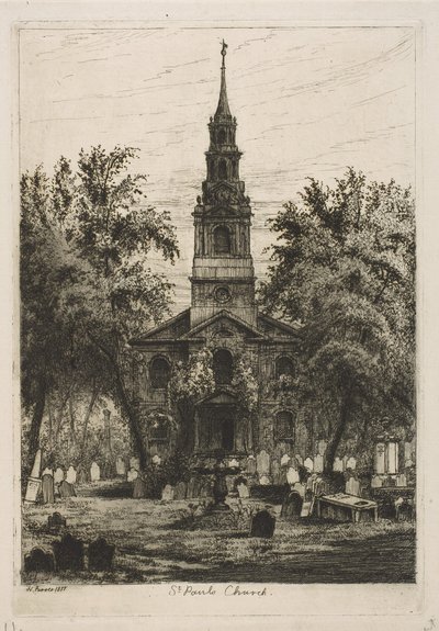 St. Pauls Kapelle, New York aus Szenen des alten New York, 1877 von Henry Farrer