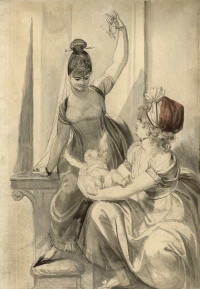 Mutter und ihre Familie auf dem Land, 1806-1807 von Johann Heinrich Füssli
