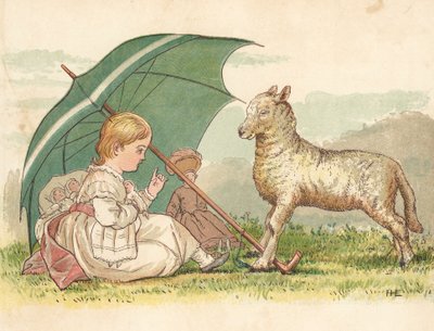 Die Prinzessin und das Lamm (Farblithographie) von Henry Hetherington Emmerson
