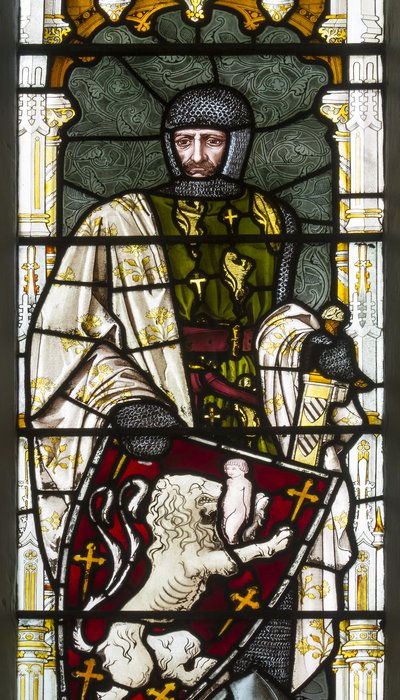 Cambridge, Trinity College, Heaton Butler & Bayne, Henry Holiday, Simon de Montfort, 1870, adaptiert von Carl Almquist von Henry Holiday