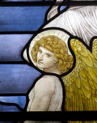 Wolsingham, St. Maria & St. Stephan, Jakobsleiter, Engel (Detail), 1881 von Henry Holiday