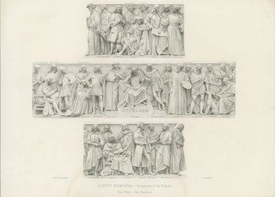 Skulpturen auf dem Podium des Albert Memorial von Henry Hugh Armstead