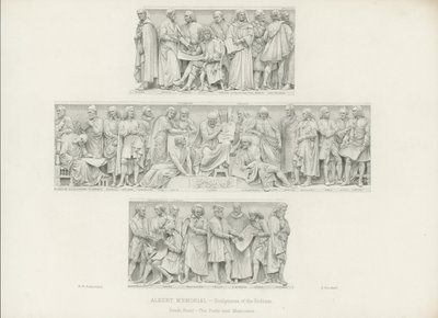 Skulpturen auf dem Podium des Albert Memorial von Henry Hugh Armstead