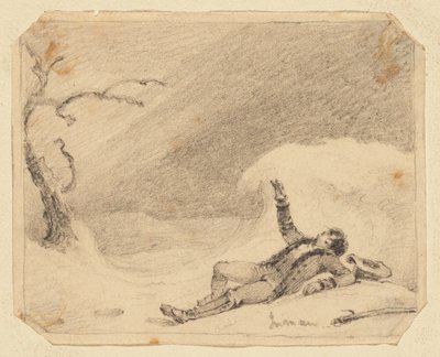 Mann im Schnee von Henry Inman