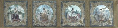 Skizze für die Lobau-Galerie im Pariser Rathaus: Poesie. Freude. Der Tanz. Die Anmut, 1890 von Henry Jean Louis Boureau
