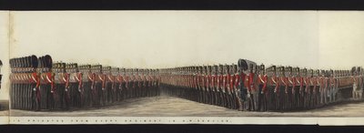 Teil der Panoramadarstellung des gesamten Trauerzugs von Arthur, Herzog von Wellington von Henry Jr and Sala Alken