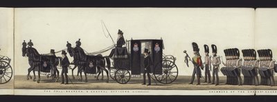 Teil der Panoramadarstellung des gesamten Trauerzugs von Arthur, Herzog von Wellington von Henry Jr and Sala Alken