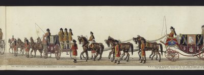 Teil der Panoramadarstellung des gesamten Trauerzugs von Arthur, Herzog von Wellington von Henry Jr and Sala Alken