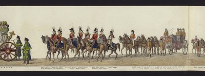 Teil der Panoramadarstellung des gesamten Trauerzugs von Arthur, Herzog von Wellington von Henry Jr and Sala Alken
