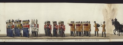 Teil der Panoramansicht des gesamten Trauerzugs von Arthur, Herzog von Wellington von Henry Jr and Sala Alken